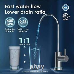 Waterdrop Reverse Osmosis Water Filtration System, Tankless, Smart Faucet, 400GPD