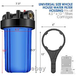 Whole House Water Filter Housing System For 10 x 4.5 Cartridge Purification