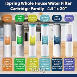 Whole House Water Filter System 4.5 x 20 3 Stage Under Sink Filtration System