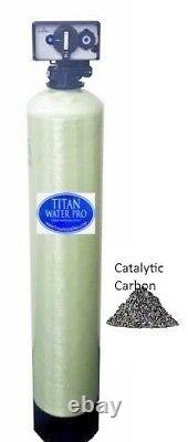 Whole-House Water Filter System Catalytic Carbon 2 CU FT Backwash Timer Valve