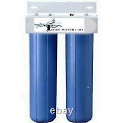 Whole House Water Filter-dual Big Blue Sediment Kdf55 Gac 4.5x20 Housing